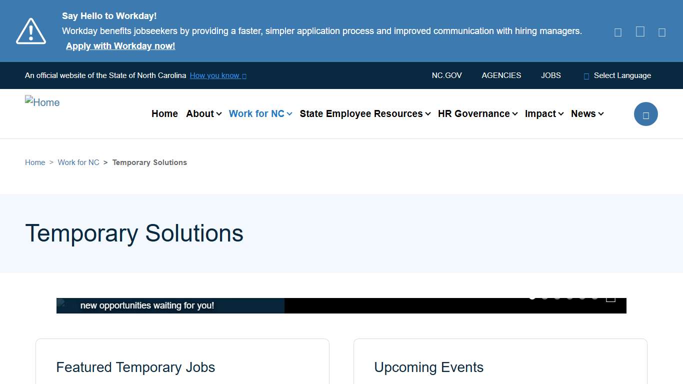 Temporary Solutions NC Office of Human Resources